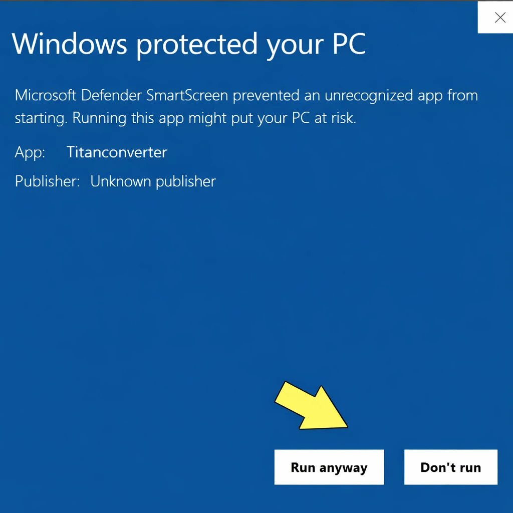 Step 2 — Click Run anyway